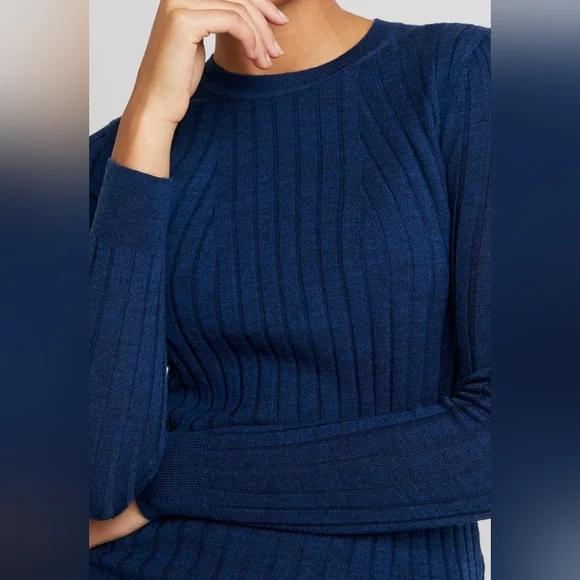 Banana Republic Merino Wool Ribbed Sweater (Teal) - Picture 5 of 5